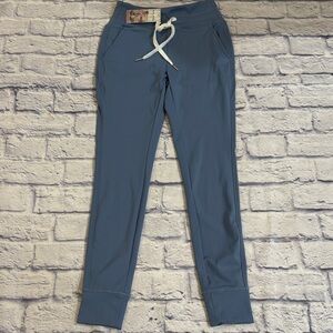 NWT HALARA Blue Cloudful. Air High Waisted Full Length Joggers XS